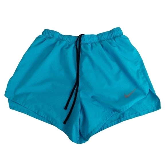 Nike Dri-Fit Shorts Running Track Blue Lightweight Panty Lined Size Small Slits. - Picture 1 of 7